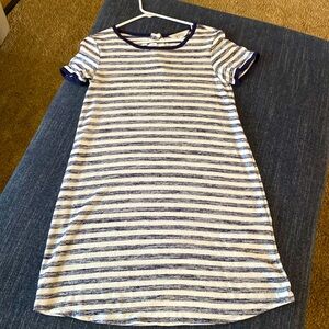 Navy and white striped Tshirt dress